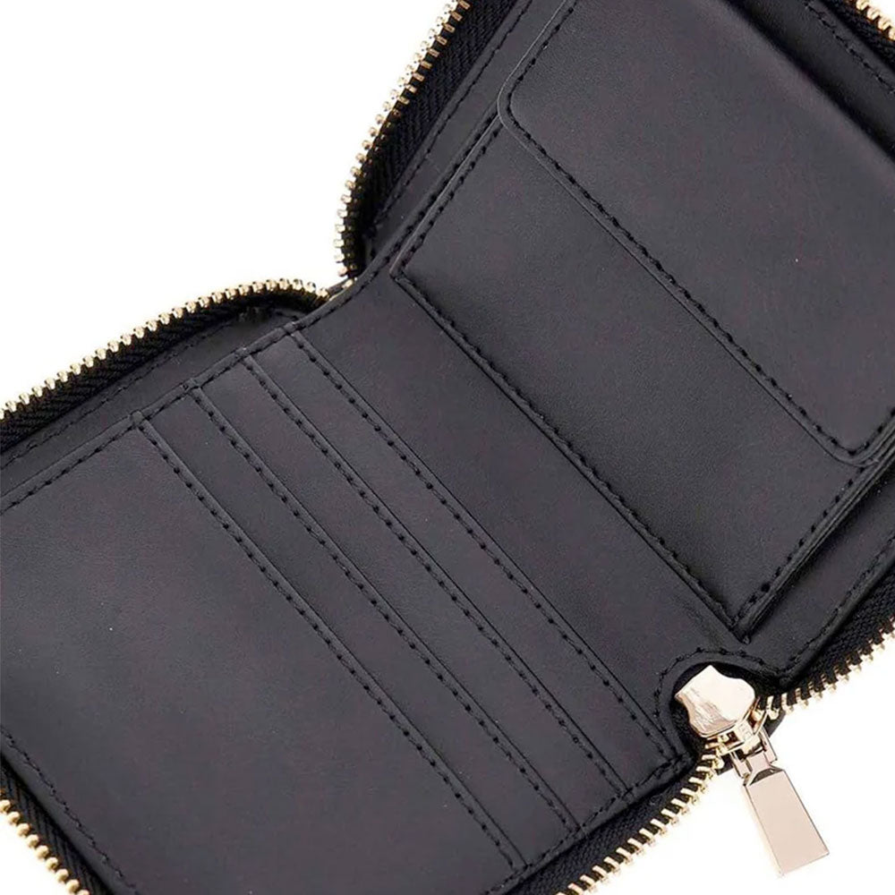 Portafoglio Piccolo GUESS Chiuso con Zip Linea Laurel Colore Nero