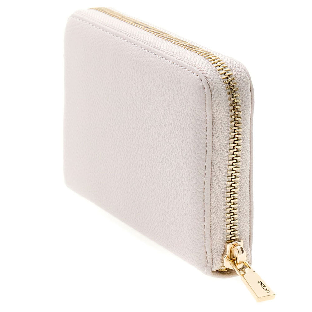 Portafoglio Donna GUESS Chiuso con Zip Linea Laurel Colore Ivory Misura Media