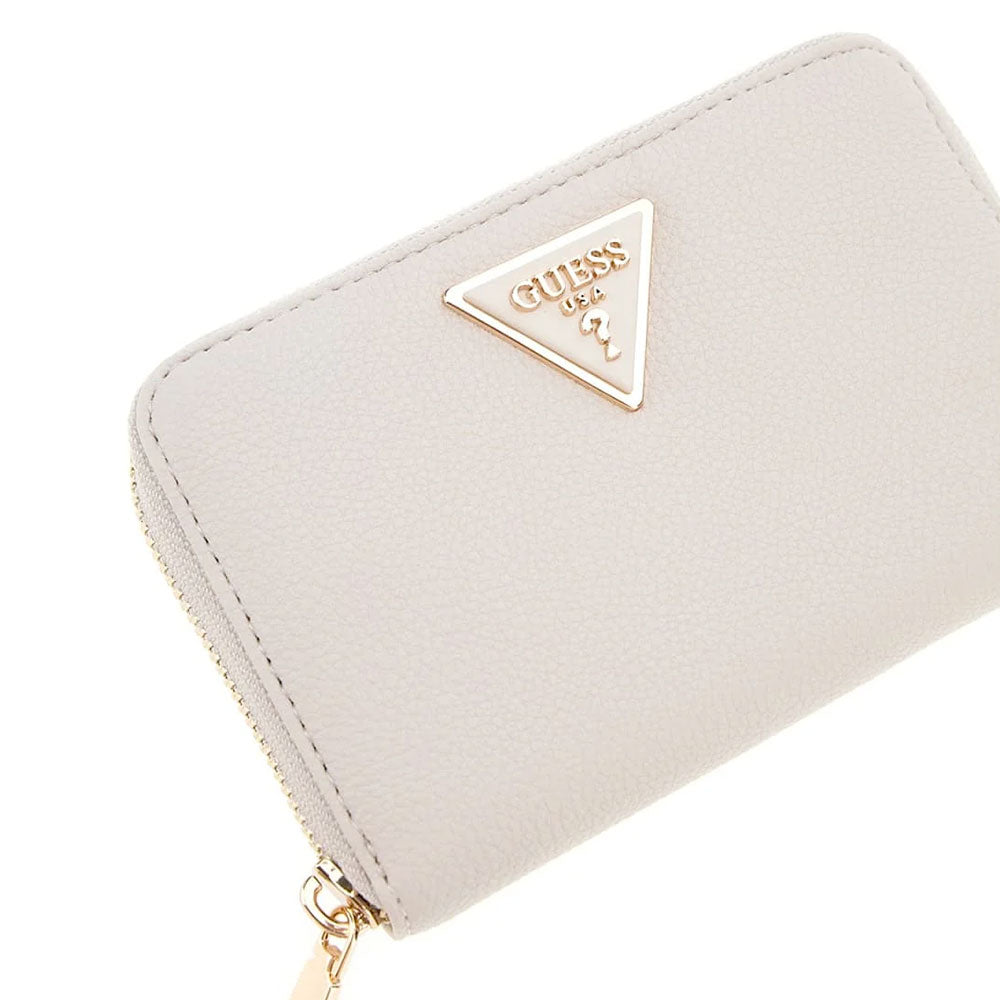 Damen-Geldbörse GUESS mit Reißverschluss Modell Laurel in Ivory Mittelgroß
