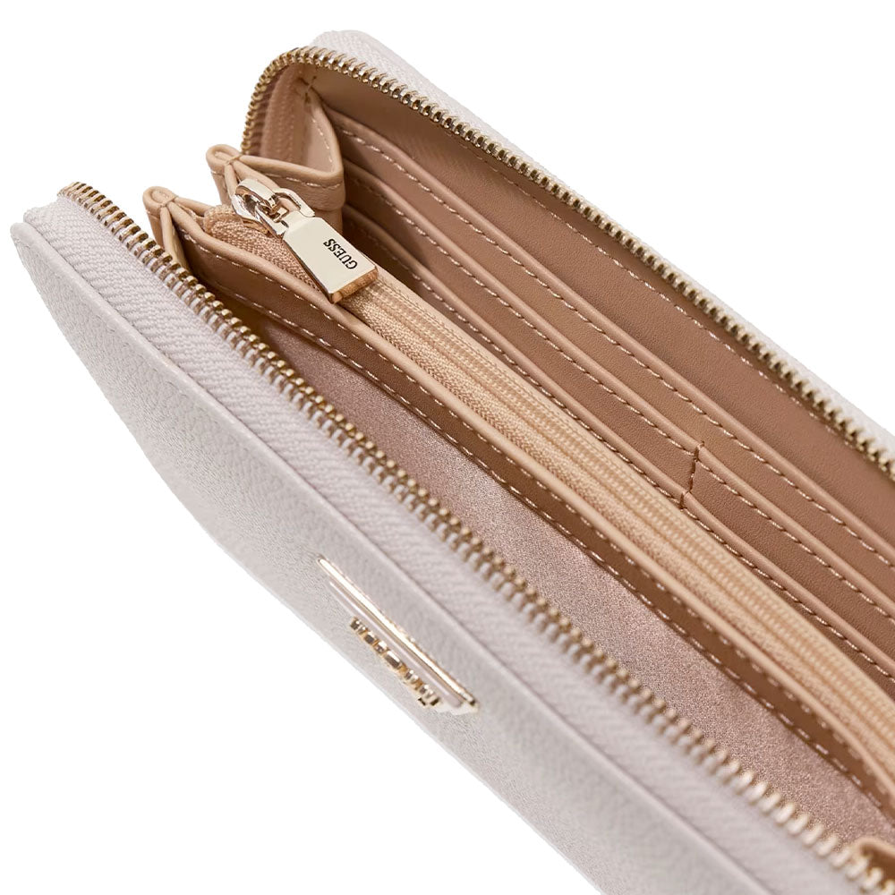 Geldbörse GUESS mit Reißverschluss Modell Laurel in Ivory