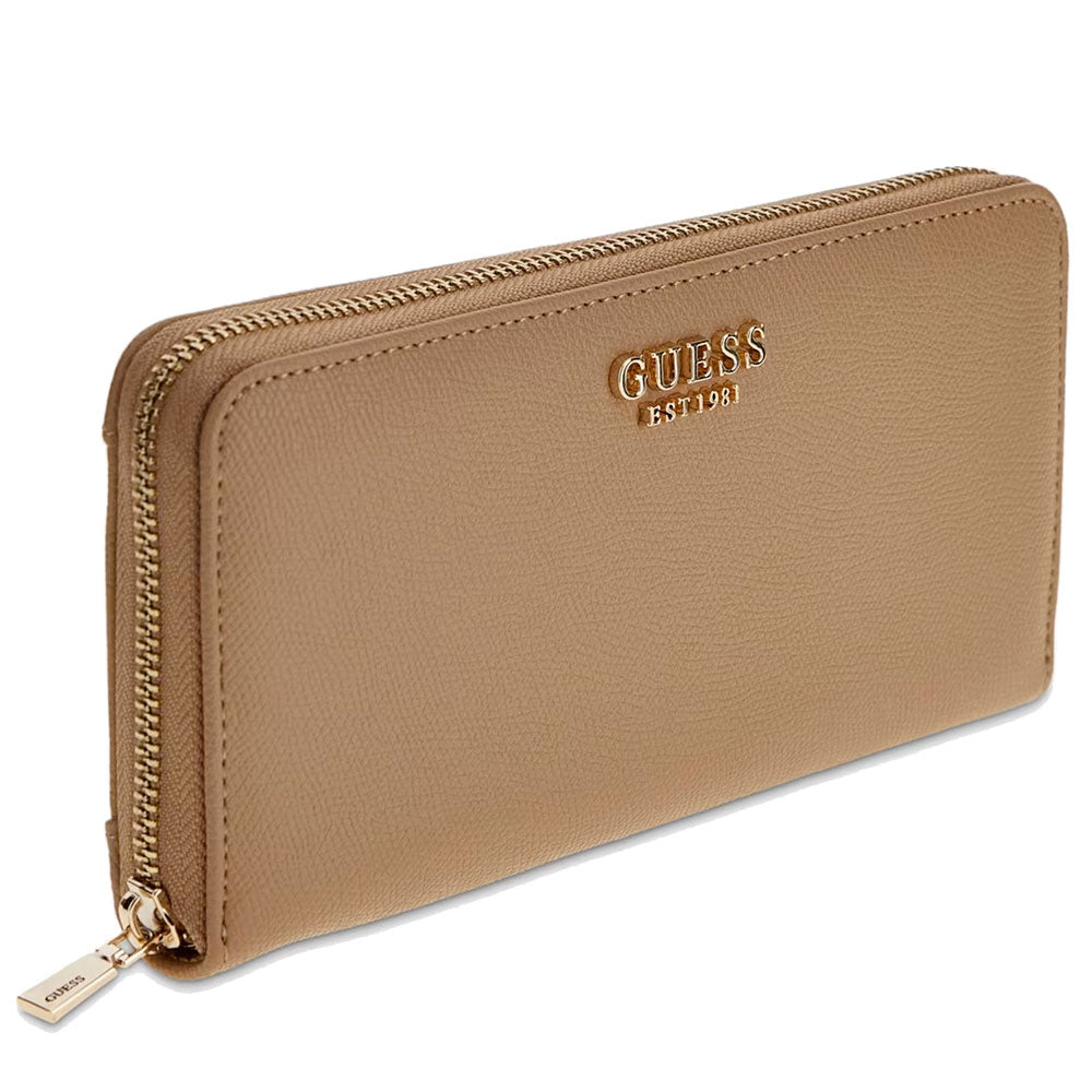 Portafoglio GUESS Chiuso con Zip Linea Amorette colore Beige