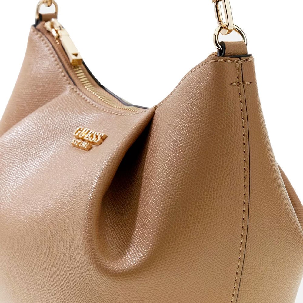 Borsa Donna Hobo a Spalla GUESS Linea Amorette colore Beige