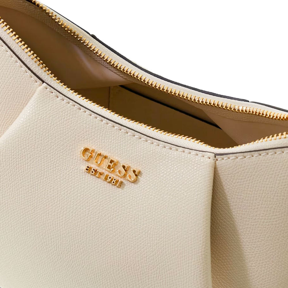 Borsa Donna Hobo a Spalla GUESS Linea Amorette colore Off White