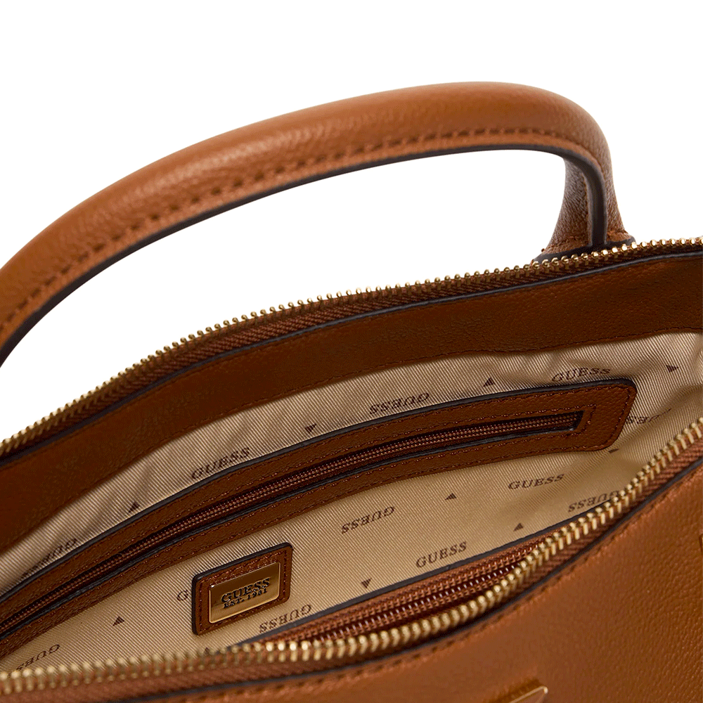 Borsa Donna a Mano GUESS Linea Evie colore Cognac