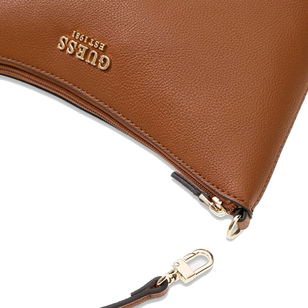 Borsa Donna Hobo a Spalla GUESS Linea Darcy Colore Cognac