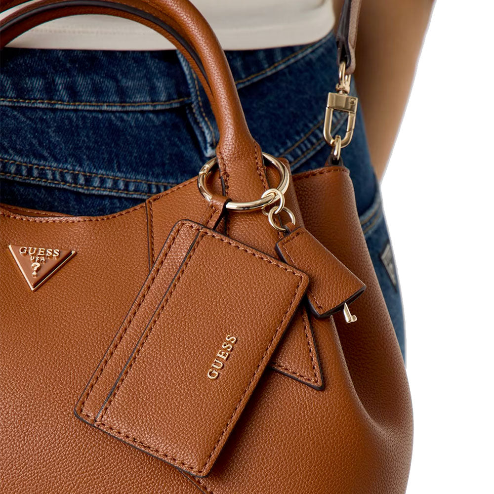 Borsa Donna a Mano GUESS Linea Darcy Colore Cognac