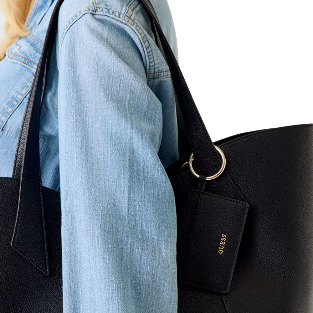 Borsa Donna Shopper a Spalla GUESS Linea Darcy Colore Nero