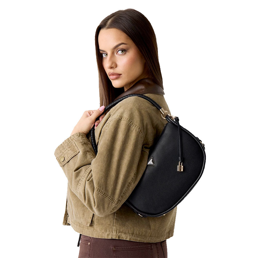 Borsa Donna Hobo a Spalla GUESS Linea Danya Colore Nero