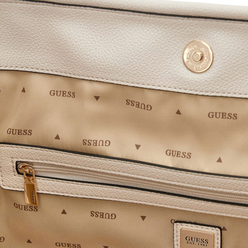 Damen-Schultertasche GUESS Modell Danya in Off White