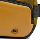 Beauty Case PIQUADRO Uomo in Tessuto e Pelle Colore Senape Linea Pq-Earth - BY6947S137