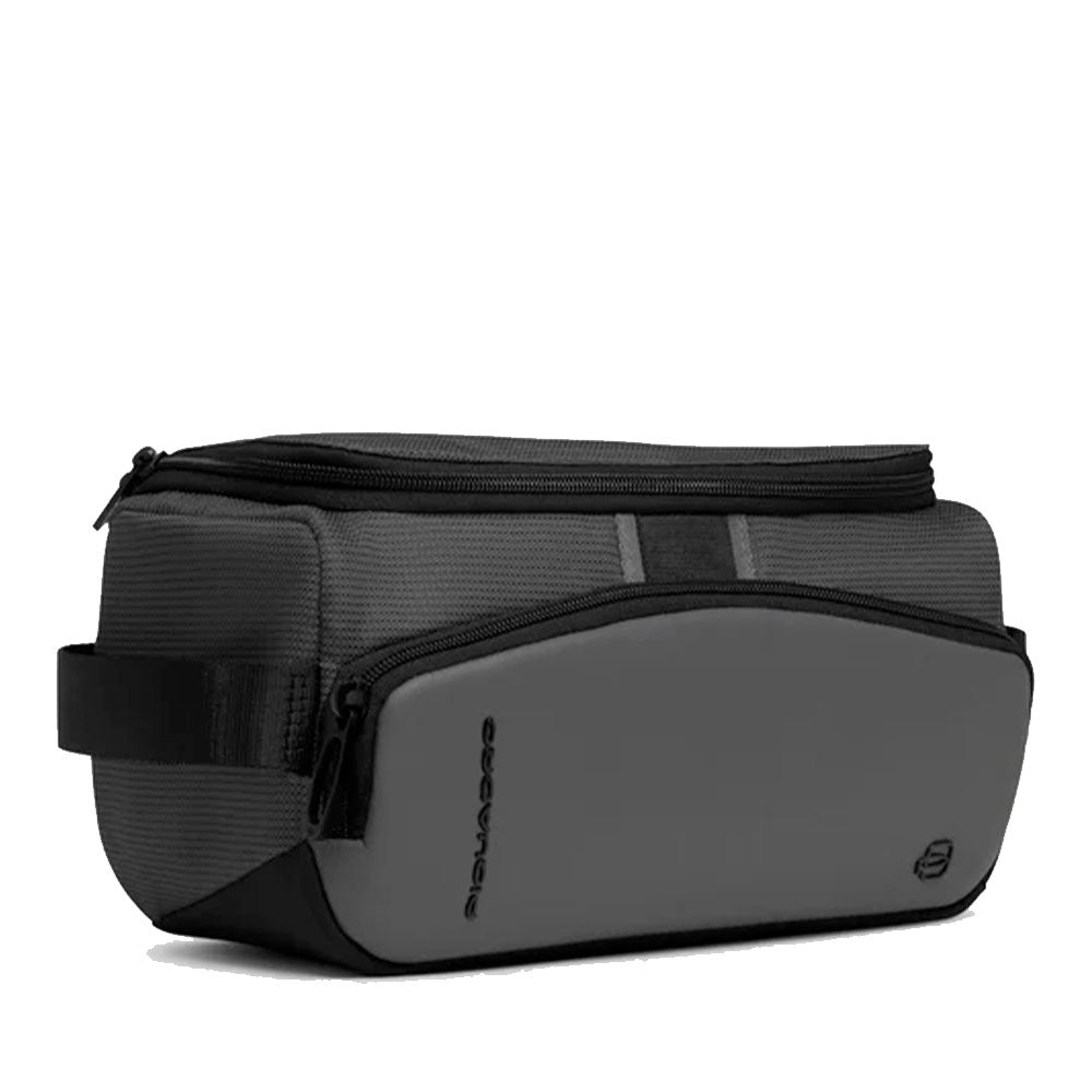 Beauty Case PIQUADRO Uomo in Tessuto e Pelle Colore Nero Linea Pq-Earth - BY6947S137