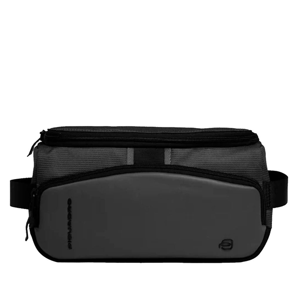 Beauty Case PIQUADRO Uomo in Tessuto e Pelle Colore Nero Linea Pq-Earth - BY6947S137