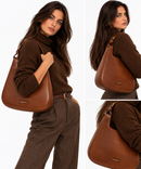 Borsa Donna Hobo a Spalla THE BRIDGE in Pelle Marrone linea Lucia