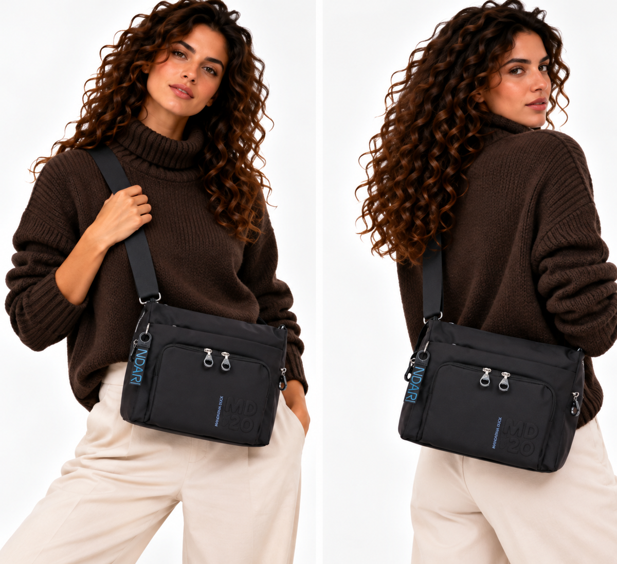 Mandarina Duck MD20 Umhängetasche Damen Schwarz