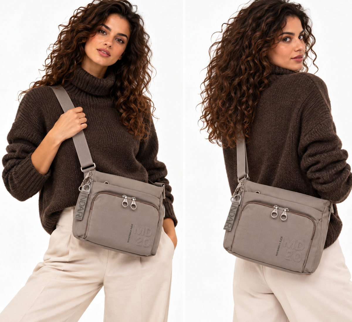 Mandarina Duck MD20 Umhängetasche Damen Taupe