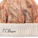 Berretto Donna 1A Classe Alviero Martini in Nylon stampa Geo Classic e Risvolto Panna C056