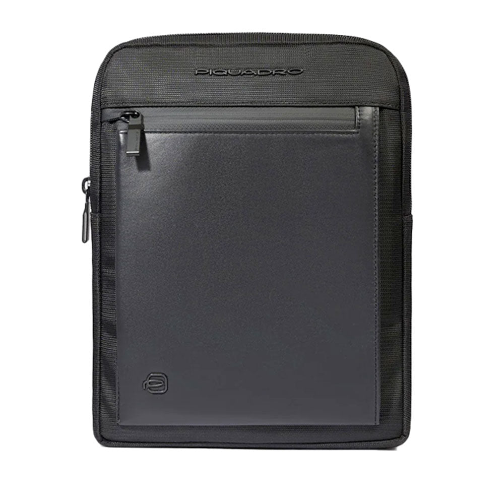 Borsello Uomo PIQUADRO porta iPad in Tessuto e Pelle Colore Nero - CA1816S136