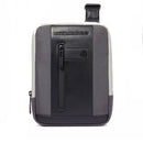 Herren-Umhängetasche PIQUADRO mit iPad-Mini-Fach aus Stoff und Leder in Grau-Schwarz Modell Brief 2 - CA3084BR2S