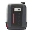 Piquadro Umhängetasche aus grauem und schwarzem Leder mit iPad®mini-Halter – CA3084UB00 Urban Line