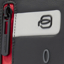 Piquadro Umhängetasche aus grauem und schwarzem Leder mit iPad®mini-Halter – CA3084UB00 Urban Line