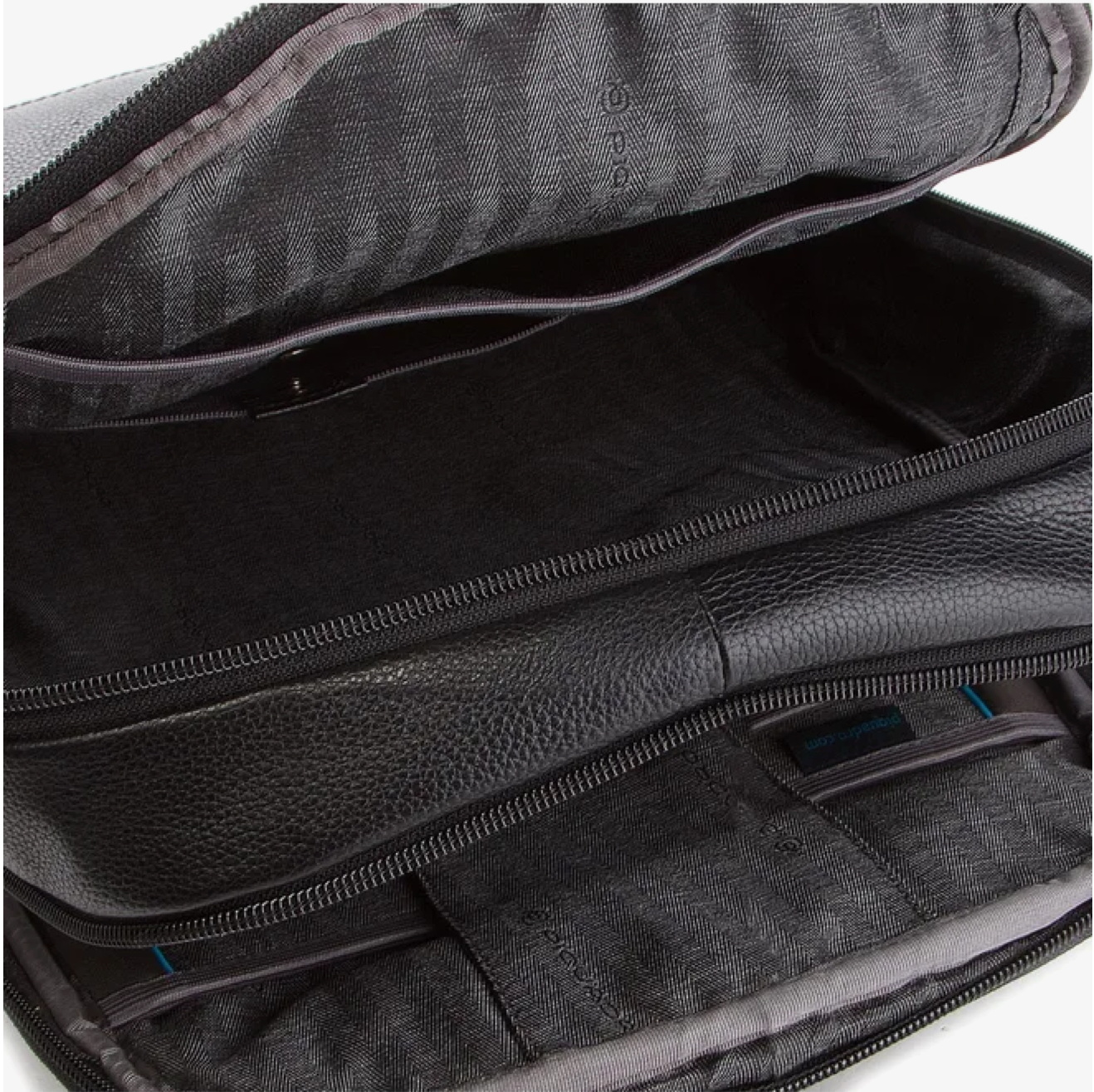 PIQUADRO PULSE LINIE 
Herren-Laptop-Rucksack 14" aus schwarzem Leder - CA3869P15S