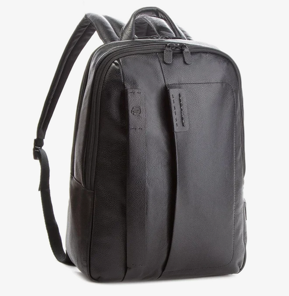 Sac à Dos Piquadro CA3869p15s, Cuir Noir, Homme, Neuf Avec étiquettes, Italie