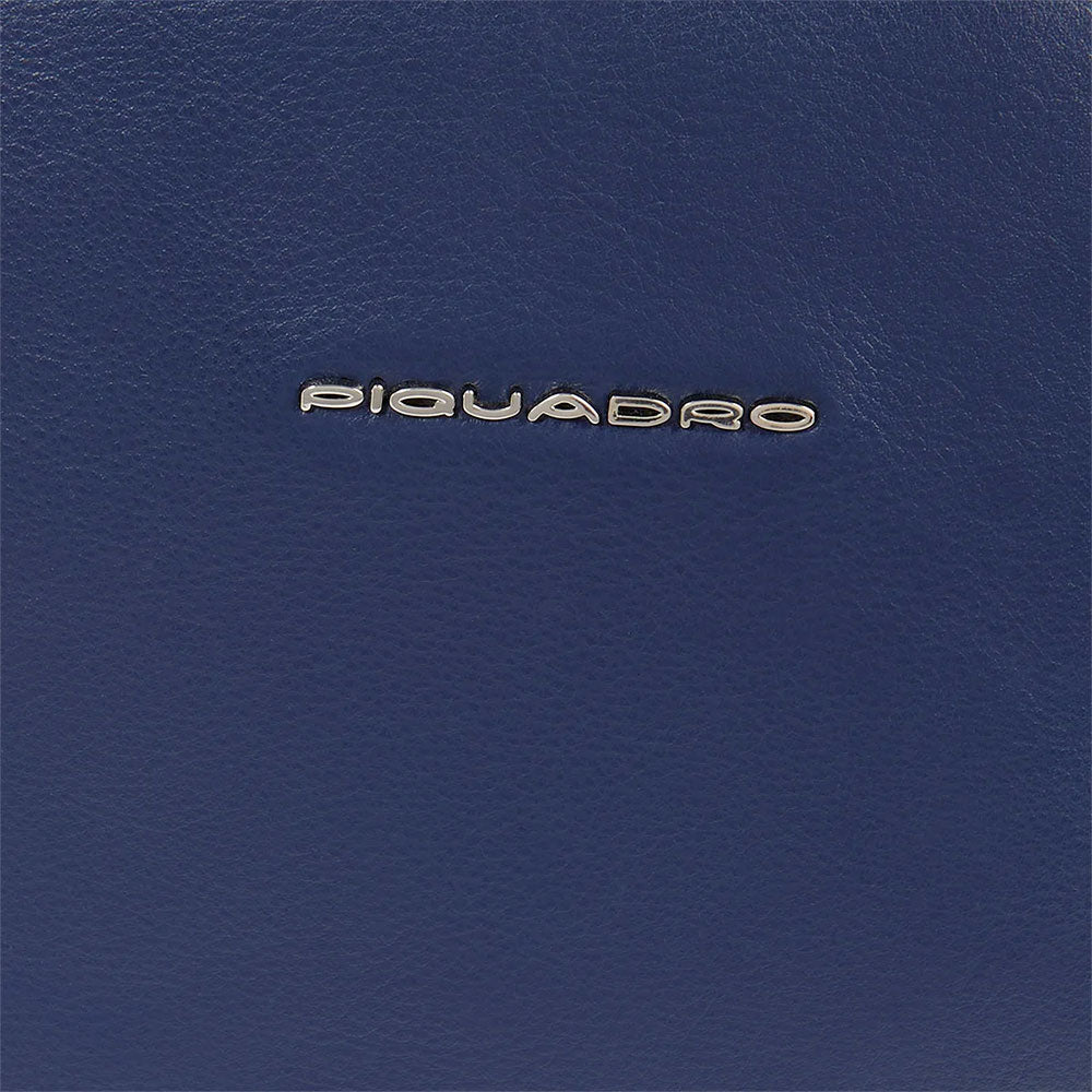 Borsa Donna da Lavoro PIQUADRO linea Circle in Pelle e Tessuto Riciclato Blu - CA4021W92T