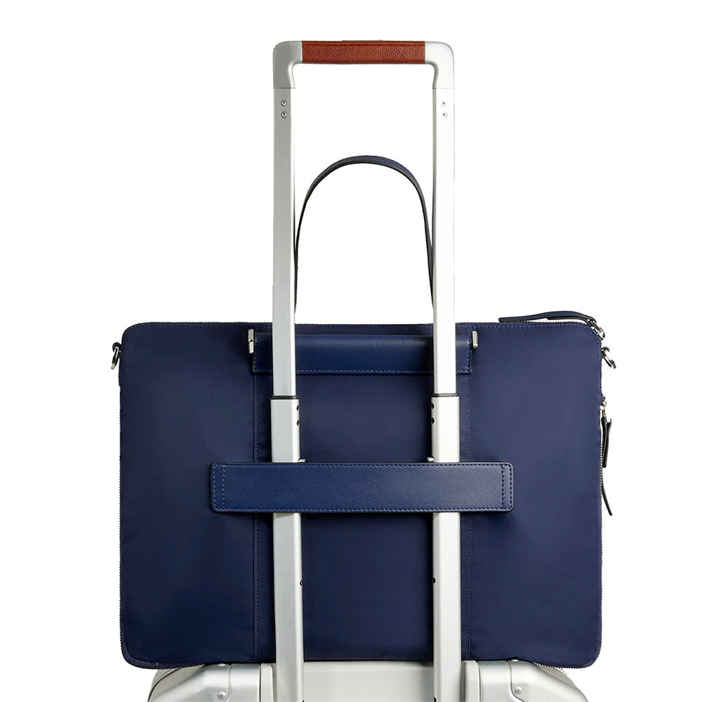 Borsa Donna da Lavoro PIQUADRO linea Circle in Pelle e Tessuto Riciclato Blu - CA4021W92T