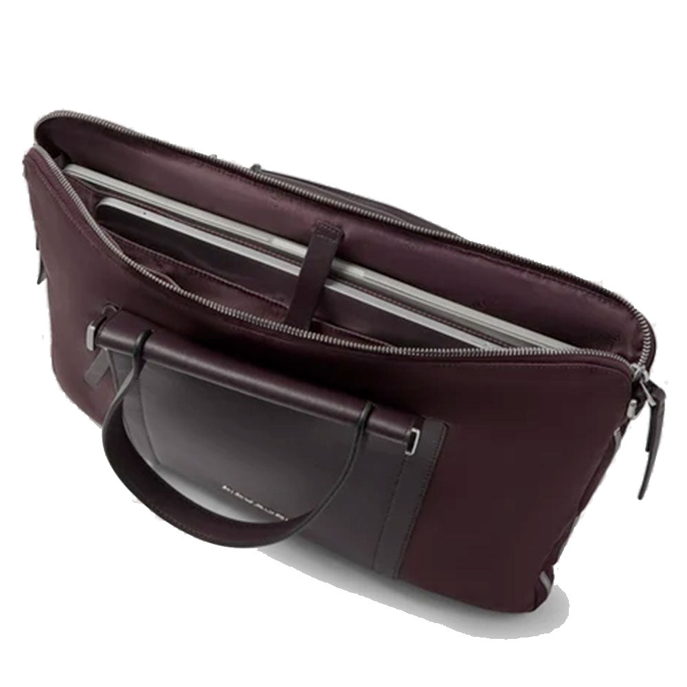 Borsa Donna da Lavoro PIQUADRO linea Circle in Pelle e Tessuto Riciclato Bordeaux Scuro - CA4021W92T