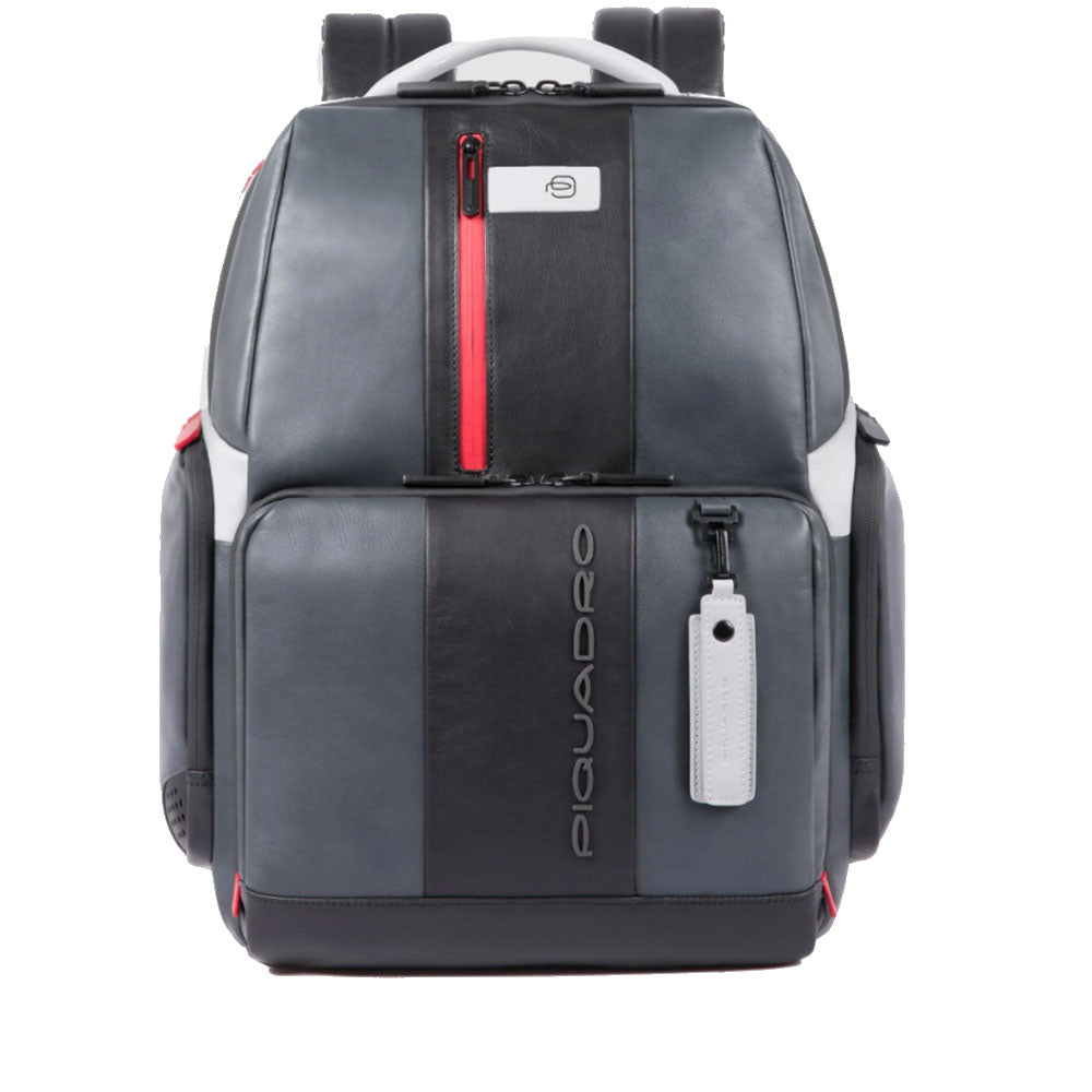 Zaino PIQUADRO Porta Pc 15,6 linea Urban in Pelle Colore Grigio - Nero - CA4532UB00