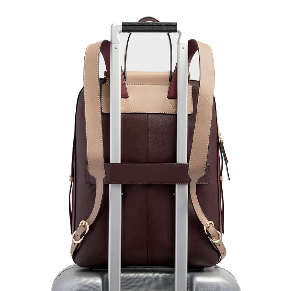 Zaino Donna PIQUADRO Porta Computer in Pelle Bordeaux - Rosa Linea Circle - CA4576W92