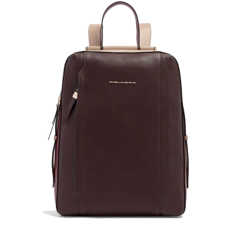 Zaino Donna PIQUADRO Porta Computer in Pelle Bordeaux - Rosa Linea Circle - CA4576W92