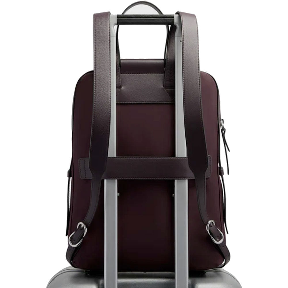Zaino Donna PIQUADRO Porta Computer in Pelle e Tessuto Bordeaux Scuro Linea Circle - CA4576W92T