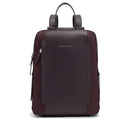 Zaino Donna PIQUADRO Porta Computer in Pelle e Tessuto Bordeaux Scuro Linea Circle - CA4576W92T