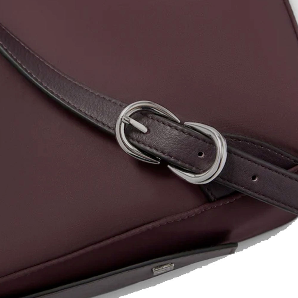 Zaino Donna PIQUADRO Porta Computer in Pelle e Tessuto Bordeaux Scuro Linea Circle - CA4576W92T