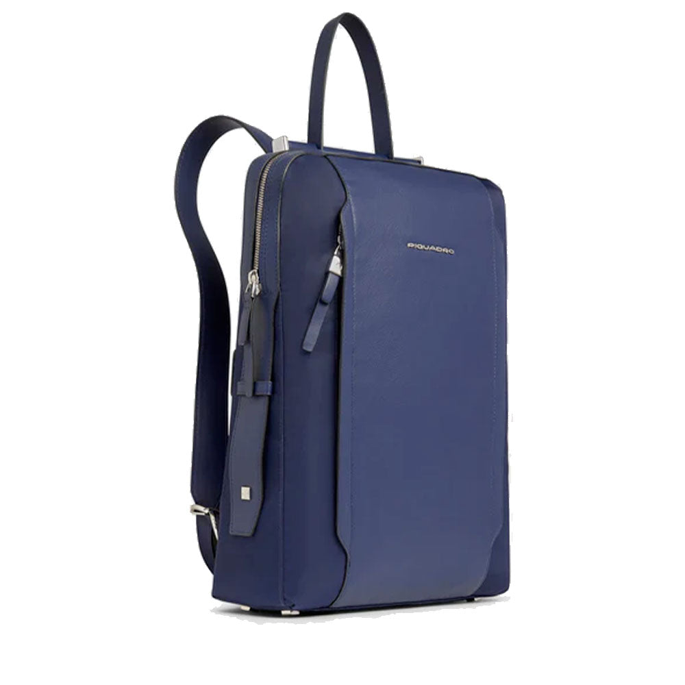 Zaino Donna PIQUADRO Porta Computer in Pelle e Tessuto Blu Linea Circle - CA4576W92T