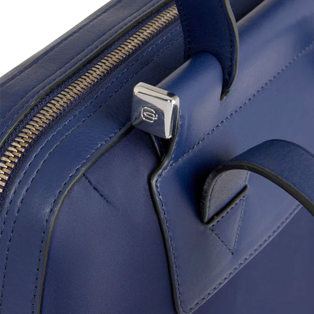 Zaino Donna PIQUADRO Porta Computer in Pelle e Tessuto Blu Linea Circle - CA4576W92T