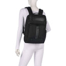 Zaino Uomo PIQUADRO in Pelle e Tessuto Nero Porta Pc 14" e iPad Linea Trakai CA5524W109