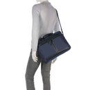 PIQUADRO 15,6" Laptop- und iPad-Aktentasche aus blauem Stoff und Leder, Trakai-Linie – CA5528W109