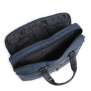 PIQUADRO 15,6" Laptop- und iPad-Aktentasche aus blauem Stoff und Leder, Trakai-Linie – CA5528W109