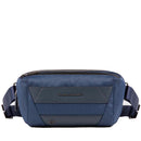 Marsupio Uomo PIQUADRO in Tessuto e Pelle Blu Linea Trakai - CA5529W109