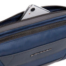 Marsupio Uomo PIQUADRO in Tessuto e Pelle Blu Linea Trakai - CA5529W109