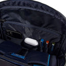 PIQUADRO Zaino Uomo Porta Pc 14" e IPad  In Pelle Blu Linea Blue Square - CA5575B2V