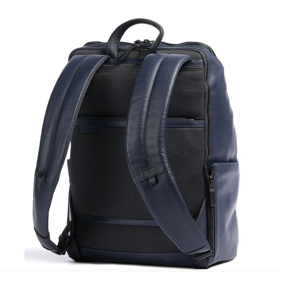 Zaino Uomo PIQUADRO con porta Pc 14" in Pelle Blu Linea Finn - CA5988S123