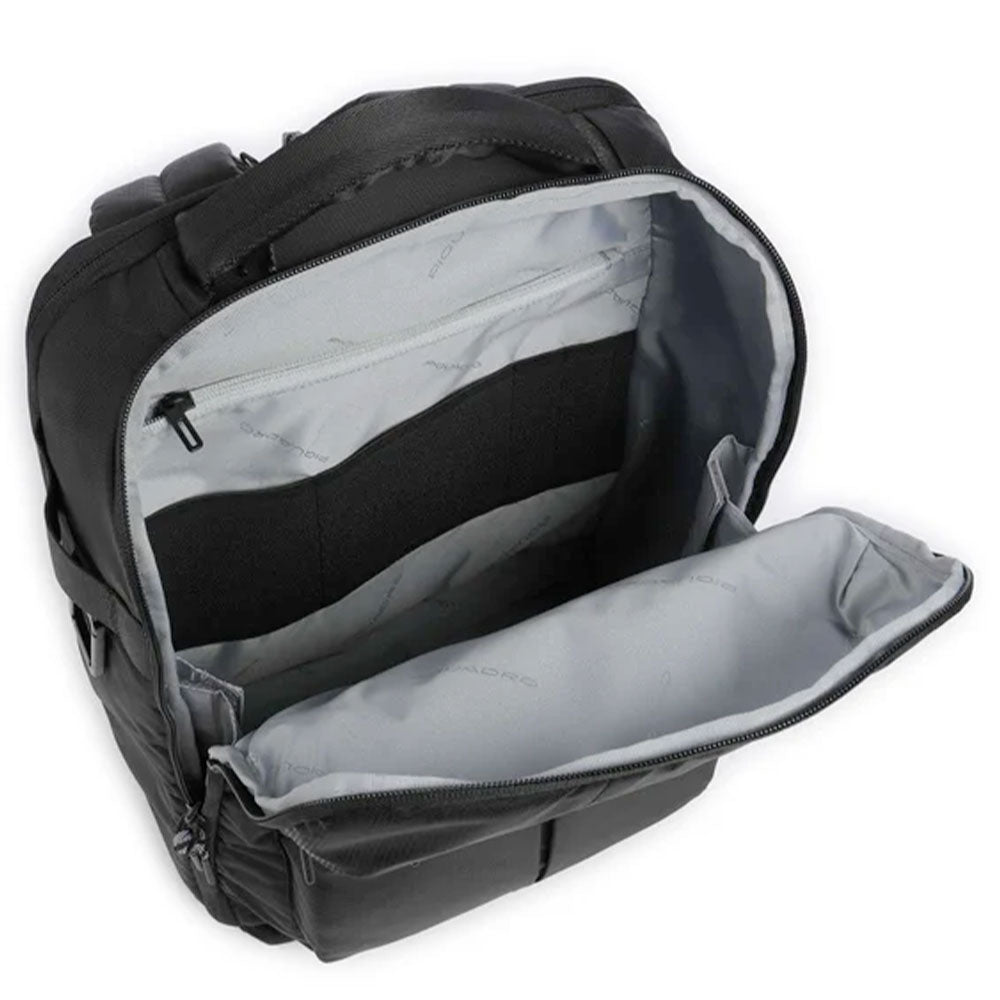 Zaino da Bici PIQUADRO in Nylon Riciclato Nero con Porta Pc 15,6" Linea Arne - CA5998S125