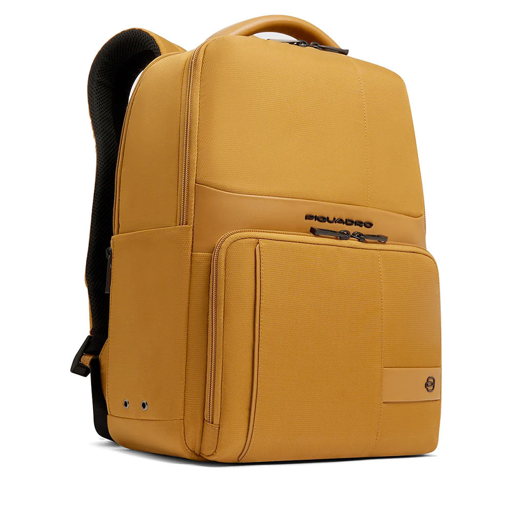 Zaino PIQUADRO porta Pc 14" in Tessuto e Pelle Colore Giallo Linea Wollem - CA6238W129