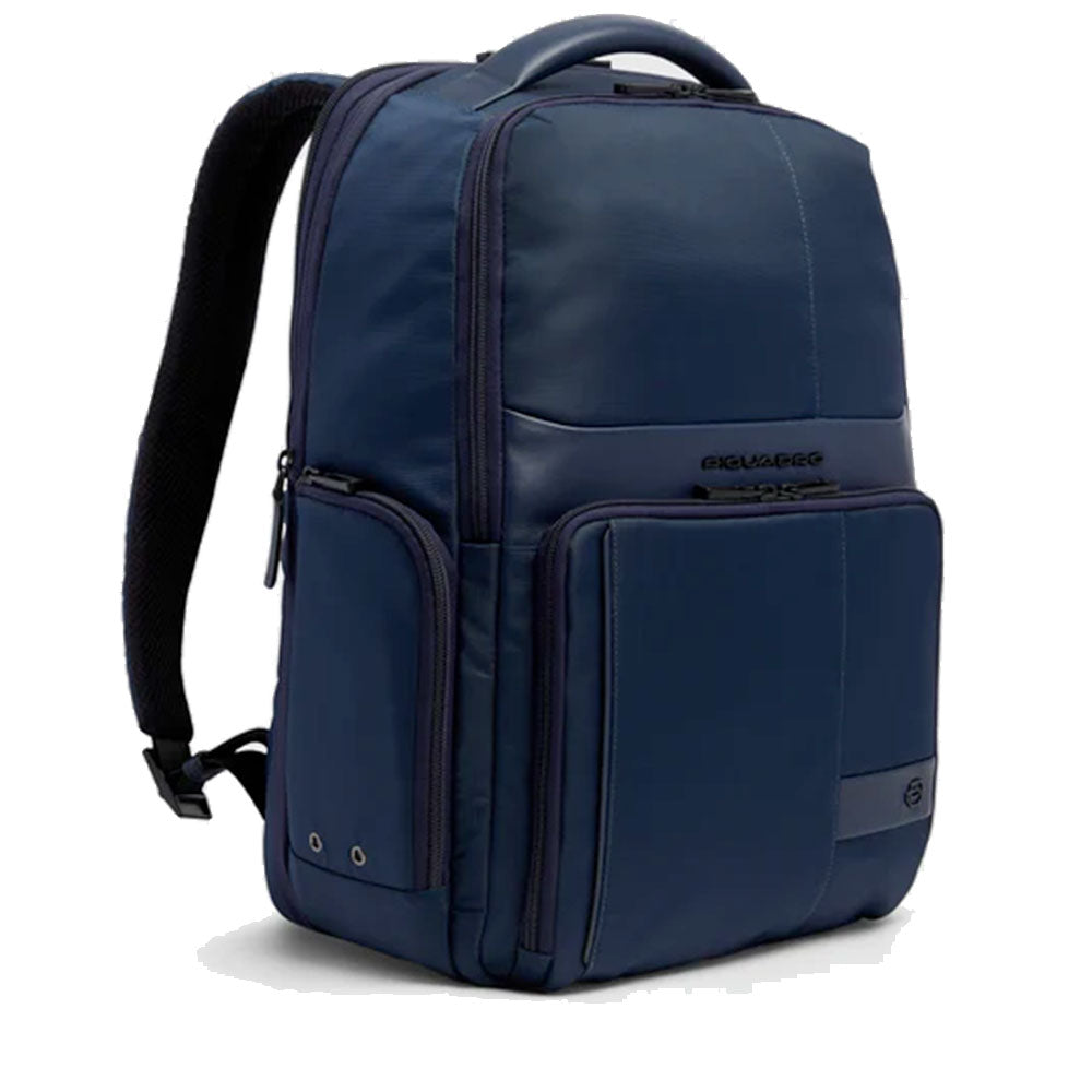 Zaino PIQUADRO porta Pc 15,6" in Tessuto e Pelle Colore Blu Linea Wollem - CA6239W129