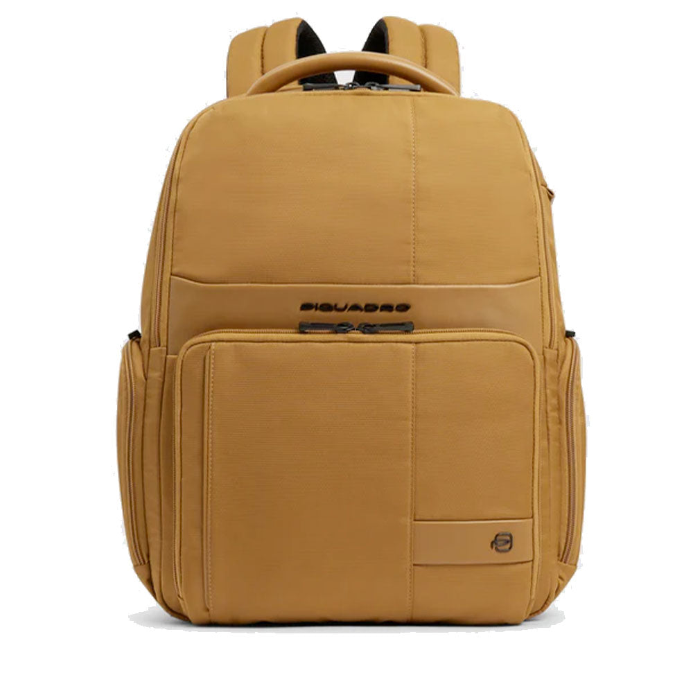 Zaino PIQUADRO porta Pc 15,6" in Tessuto e Pelle Colore Giallo Linea Wollem - CA6239W129