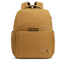 PIQUADRO Rucksack mit Laptopfach 15,6 Zoll aus Stoff und Leder in Gelb Modell Wollem - CA6239W129
