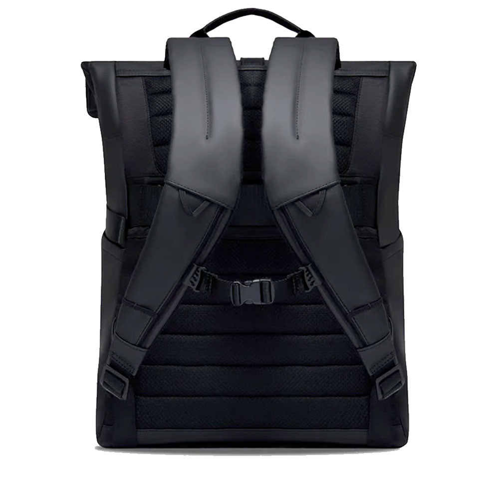Zaino PIQUADRO Roll Top con porta Pc 15,6" in Tessuto Gommato colore Nero - CA6291C2OW